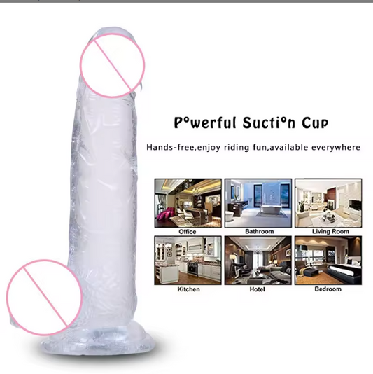 Dildo réaliste transparent jouet sexuel
