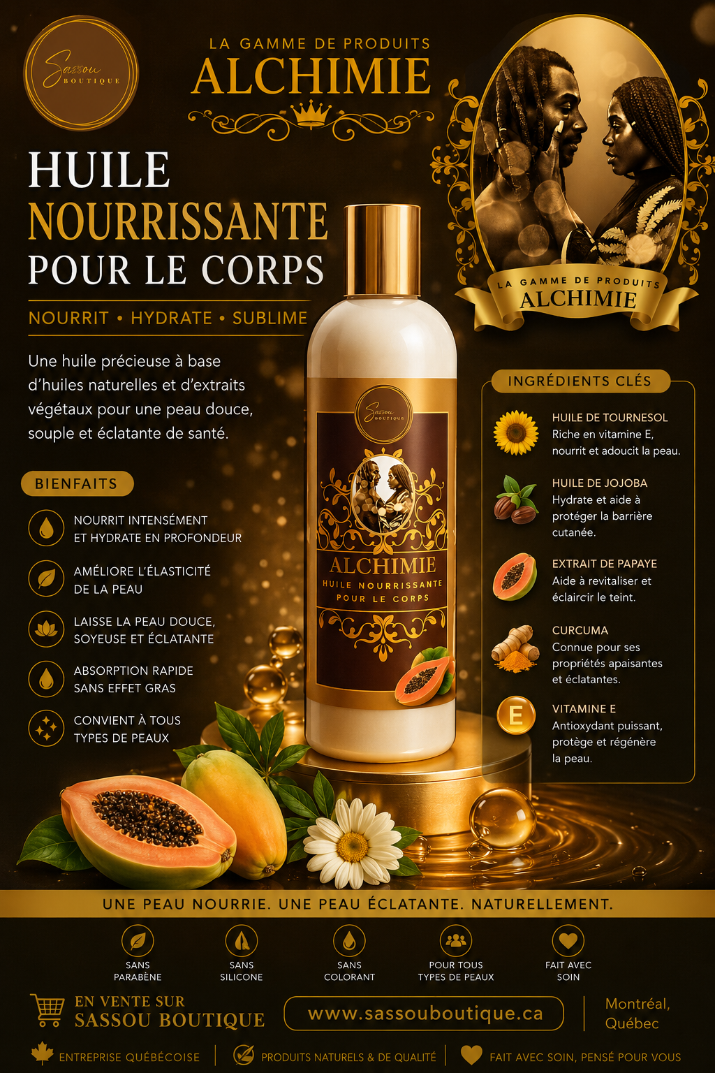 Huile nourissante pour le corps ''ALCHIMIE''